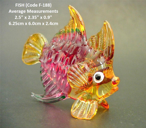 Hand blown glass fish - hand,