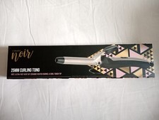 Noir By Carmen C81049 25mm Hair Curling Tong Wand In Black and Rose Gold NEW