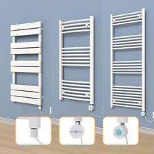 Prefilled Straight Curved Flat Panel Electric Heated Towel Rail Radiator White