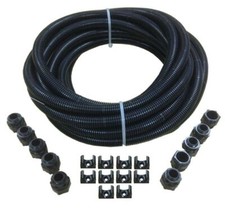 20mm FLEXIBLE BLACK CONDUIT CONTRACTOR PACK With 10 GLANDS & LOCKNUTS