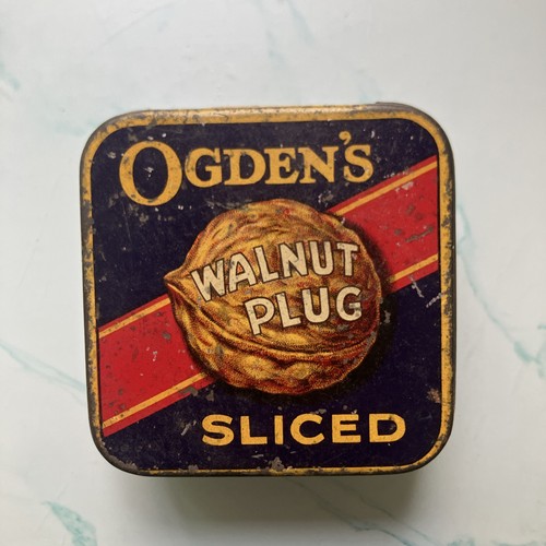 Vintage tobacco tin ogden - tobacco,