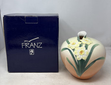 Franz Porcelain Stunning Daffodil Floral Bulbous Bowl Vase Large FZ00069 Boxed