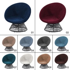 Velvet Stretch Round Saucer Chair Cover Moon Chair Protector Camping Seat Cover