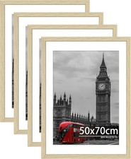 A2 50x70cm Photo Picture Frame 4pack Oak Photos Posters Adverts Plexiglass