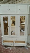 HANDMADE AYLESBURY TRIPLE WARDROBE WITH TOPBOX MIRRORED DOORS (NOT FLATPACKED)