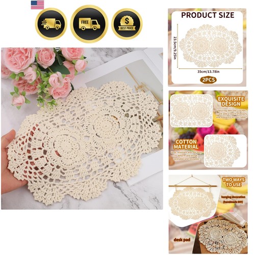 Pack vintage lace placemats - vintage,