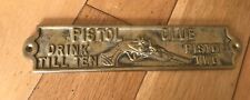 Vintage Brass Plaque Sign