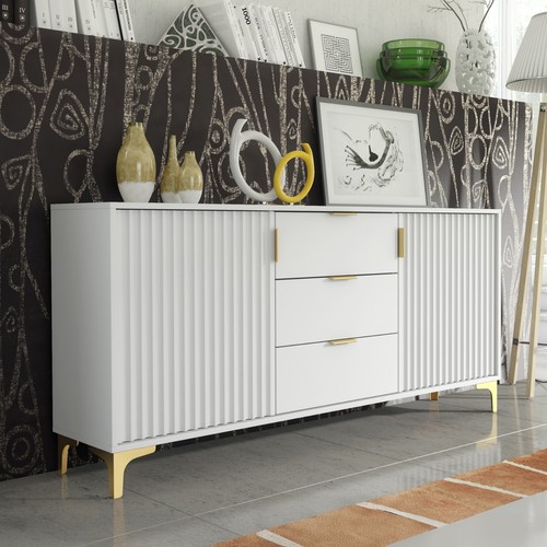 Sideboard 140cm grooved doors - 140cm,