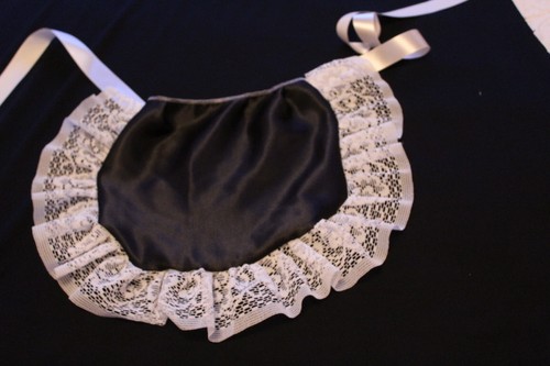 Black french maid apron adult - black,