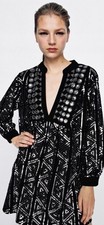 Zara Medium Black Velvet Beaded Dress
