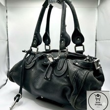 Chloe Paddington Leather Handbag Black Authentic NO Cadena
