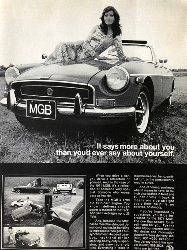 Vintage 1971 sexy - mgb, original