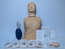Laerdal Resusci Anne Torso CPR Training Manikin Mannequin w/ Accessories + Bag