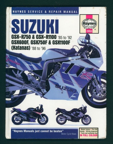 Suzuki gsxr 750 1100 - 750, haynes