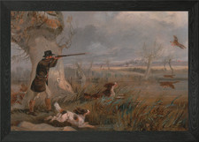 Hunting Scene with Dogs and