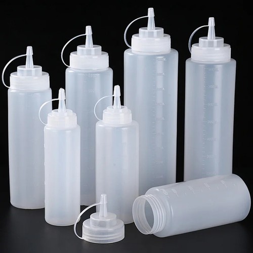 Plastic clear squeeze sauce - plastic,