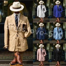 Men Safari Jackets Four Pockets British Style Formal Party Men Hunting Coats