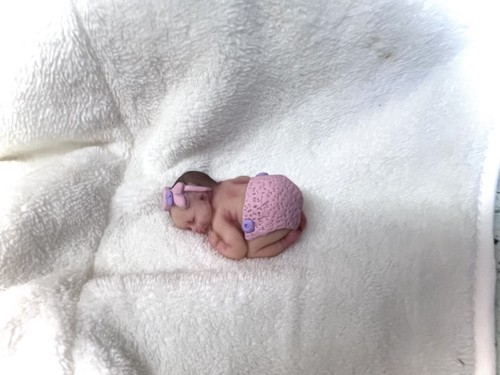 Newborn baby polymer clay - newborn,