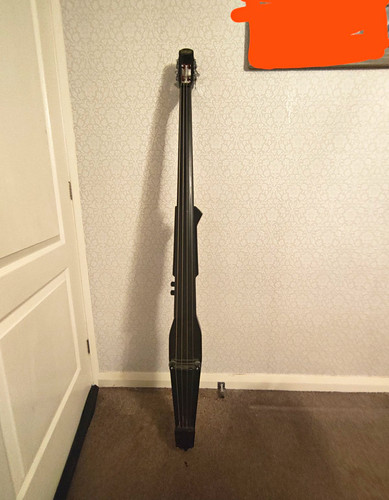 Black electric upright - black, bass