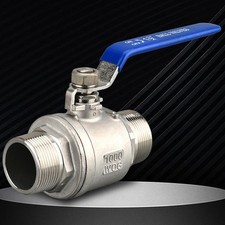 3/4in Ball Valve Heavy Duty Handle Fast Control Ball Valve Male Thread Cut UK -