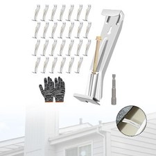 28x Hidden Gutter Hangers 5 inch Heavy Duty Easy Installation with Pre Assembled