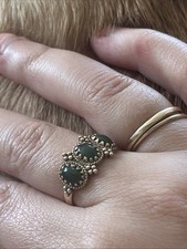 9ct Gold And Jade Ring Size