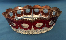 Vintage Clear and Cranberry