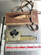 Casella Inclinometer early 20th century Brass & Stainless Steel in Leather Case.