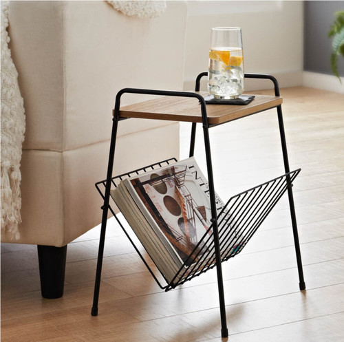 Side table with - side, magazine