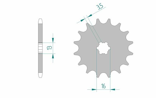 Afam standard steel pinion - standard,