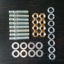 CVH Exhaust Manifold Studs & Nuts Ford Escort Mk3 Mk4 Fiesta Orion ZINC Studs
