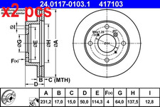 X2 PCS L&R SIDES BRAKE DISC