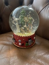 Christmas Snow Globe Vintage Sankyo Avant Garde Fairies Tree Musical H:5.5" Rare