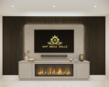 Media Wall Package - 2m floor standing unit - 40' Electric fire - Tv Panel