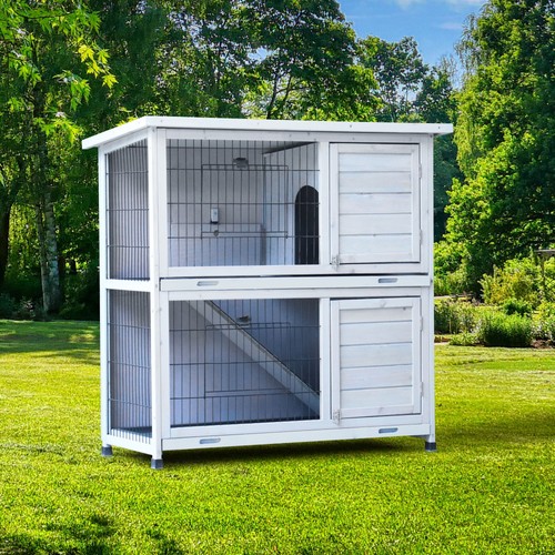Rabbit hutch outdoor story - rabbit, 2-story