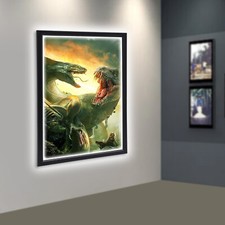 LED Backlit Movie Poster Art Picture Frame Light Box Advertising Display 18*24"