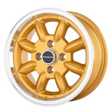 6"x13" JBW SUPERLITE 4x98 GOLD/HL ALLOY WHEELS FITS CLASSIC FIAT  (x4)
