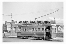 pt9102 - Llandudno Tram no 16 at West Shore in 1955 - Print