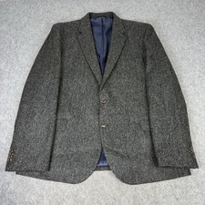 M&S Luxury Blazer Mens UK 48 Grey Moon Tweed Jacket Sports Coat Country Hacking