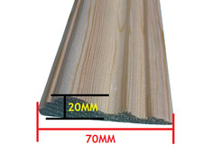 Dado Rail Decorative Moulding Traditional Style Pine Wood 70*20*1150mm