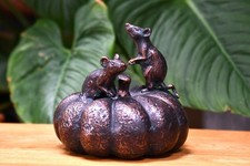 Mice On Pumpkin ornament