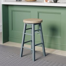 SALE Wooden Revolving Bar Stool Kitchen Bedroom Grey