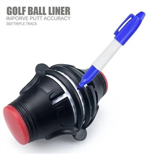 Golf ball liner tool with - golf,