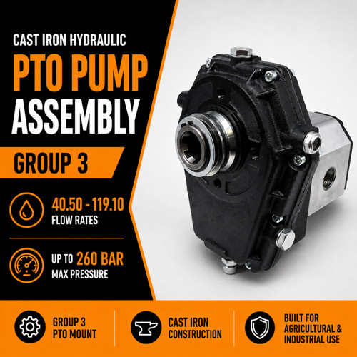 Cast iron hydraulic - cast, pto