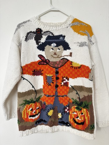 Vintage hand knit scarecrow - vintage,