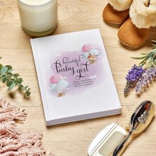 Personalised Baby Girl Record Book Keepsake Milestone Journal Balloons BJO-12