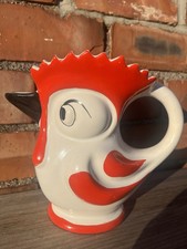 Art Deco Jug Red White Rooster