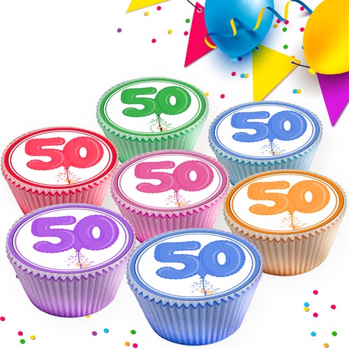 50th age birthday balloon - 50th,