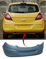 Fits Vauxhall Corsa D 2006-14 Rear Bumper 5 Door Only Primed Not For Sri/Vxr/Gsi