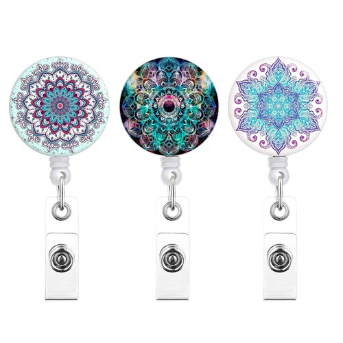 3pcs retractable nurse - retractable, badge